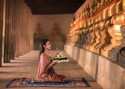 Asia woman in traditional Thai dress